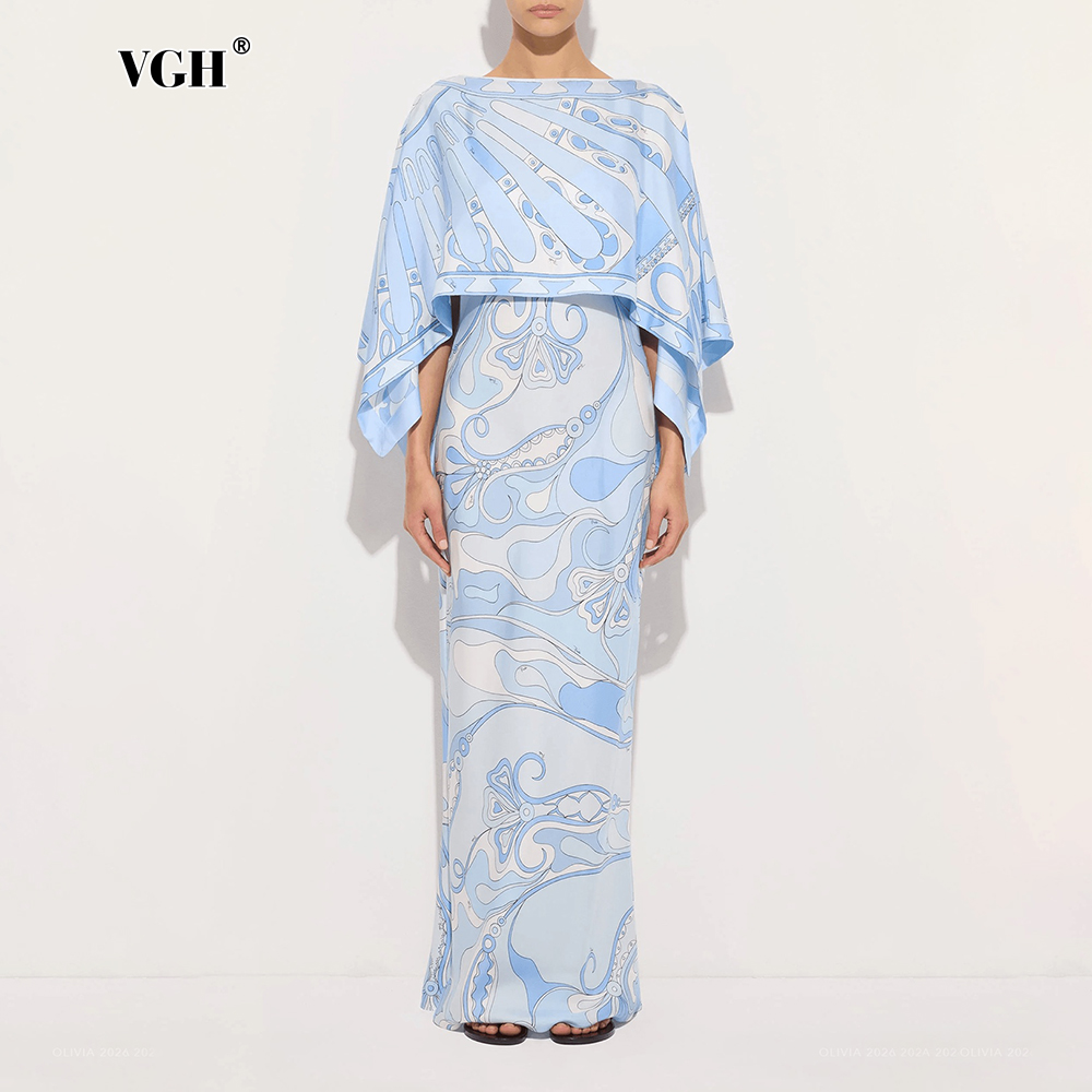 Men'S Formal Wear For Wedding Guest - VGH Light Blue Abstract Print Two