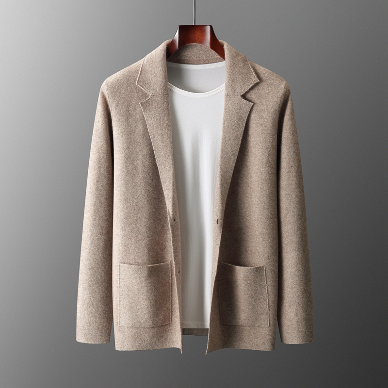Wool Suit Jacket - 100% Merino Wool Men's Suit Collar