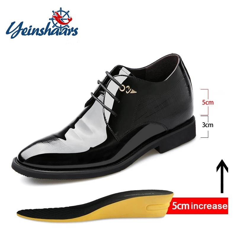 Men'S Formal Wear Accessories - 3/6/8 Cm Elevator Shoes Men Dress