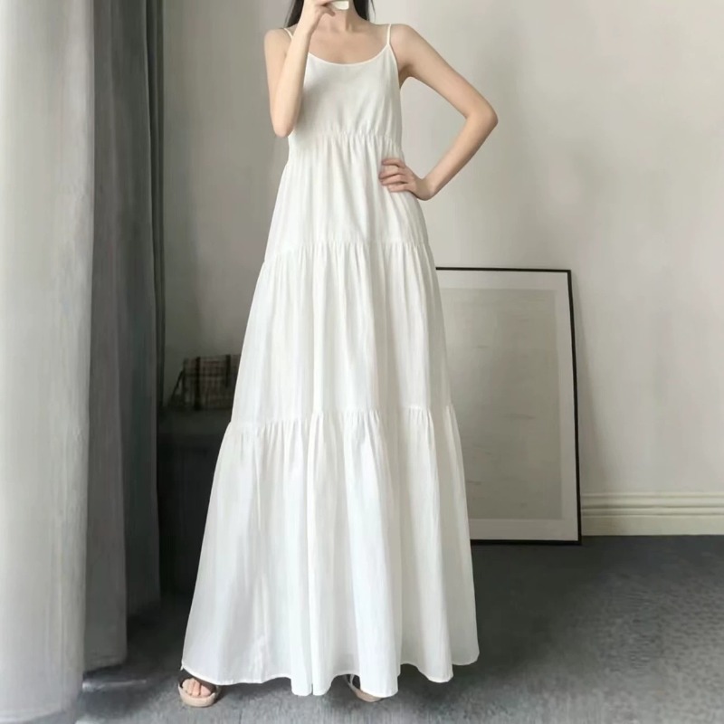 Men'S Formal Wear For Wedding Guest - Women Sleeveless Spaghetti Strap Layered Solid