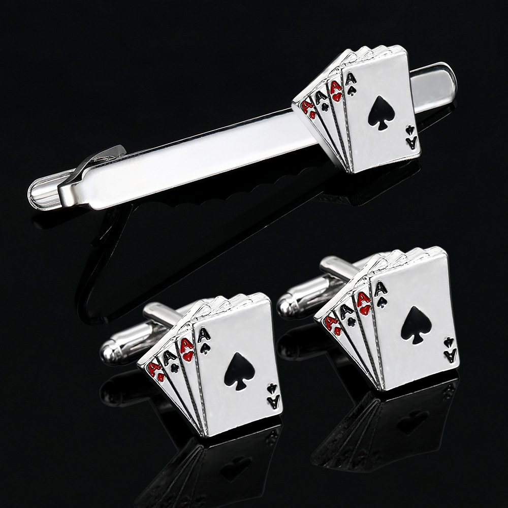 Tie Bar Clip - Men's Creative Poker Card Tie Clip