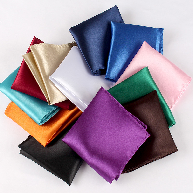 Men'S Formal Wear Accessories - 22CM Solid Color Pocket Squre For