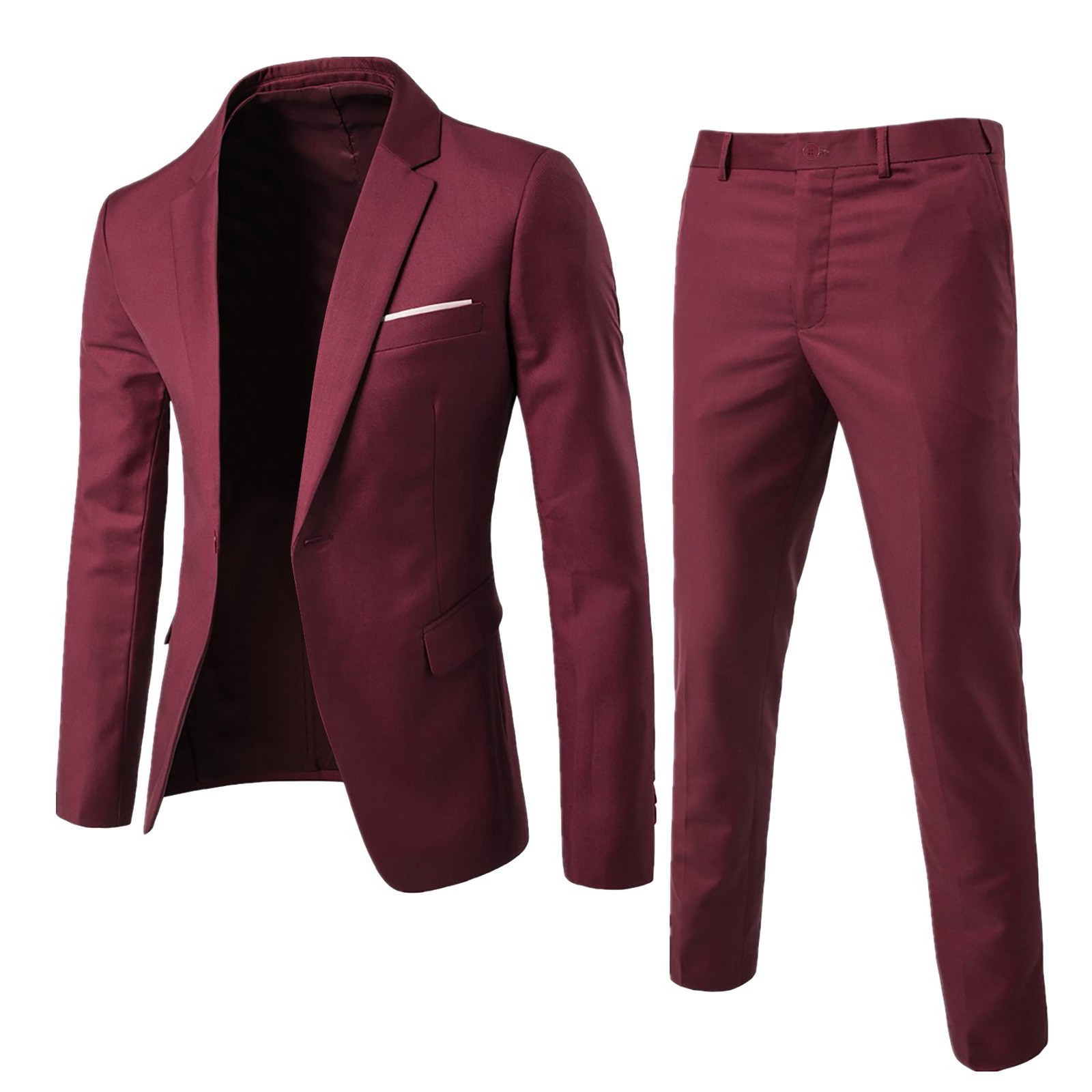 Korean Men Formal Wear - Mens Suit Set Two Piece Business