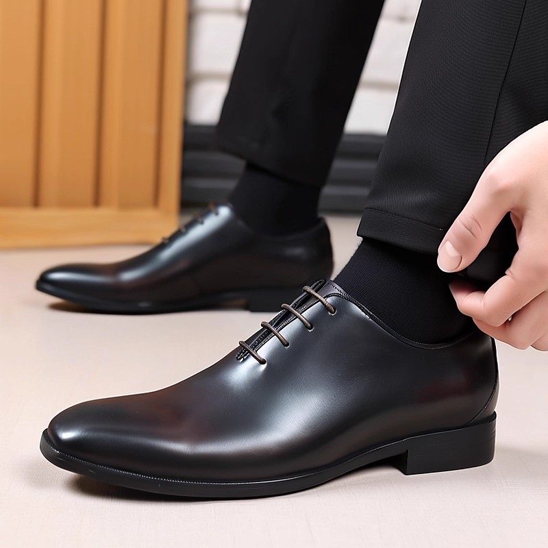 Men'S Formal Wear - Designer Genuine Leather Mens Wholecut Oxford