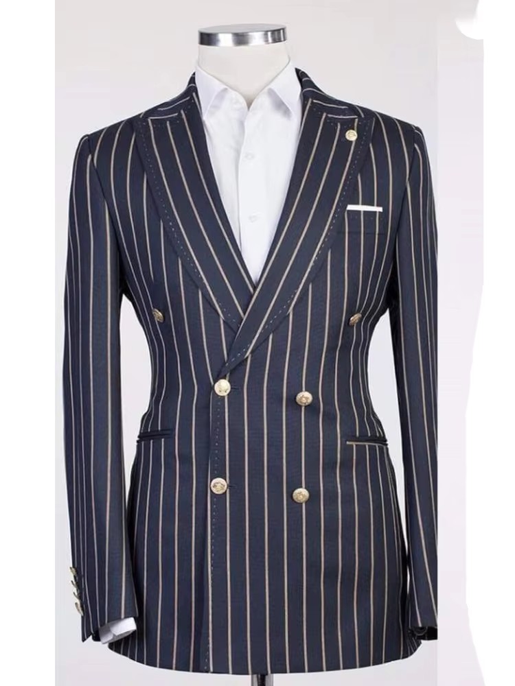New Peaked Lapel Groom Tuxedos - Wool Suit Jacket recension och pris