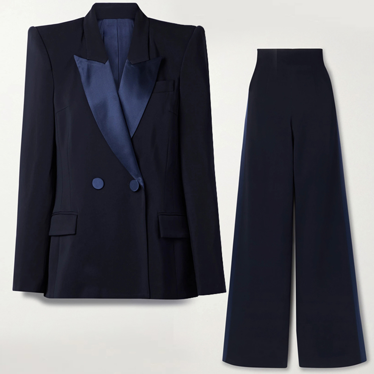 Navy Blue Women's 2 Piece Set  - Double Breasted Blazer recension och pris