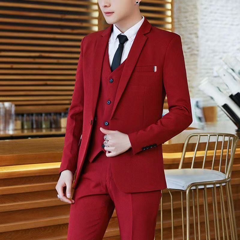 Men's 2 Piece Slim Fit Suit Ko - Korean Men Formal Wear recension och pris