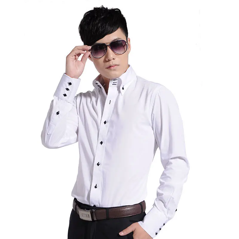 Dress Shirt for Men Button-dow - Korean Men Formal Wear recension och pris