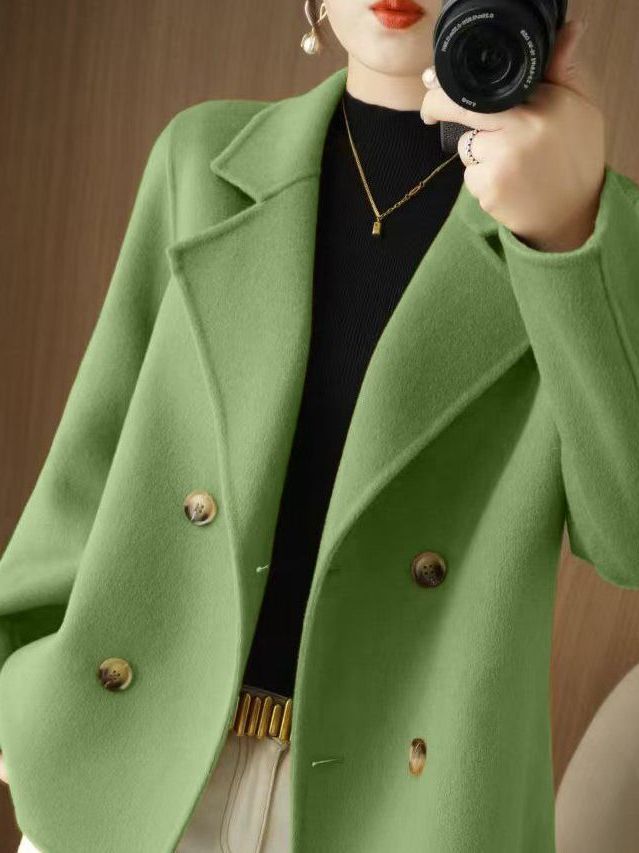 Trendy Thickened Woolen Coat W - Wool Suit Jacket recension och pris
