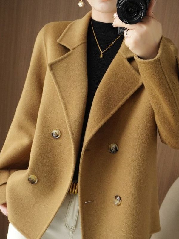Trendy Thickened Woolen Coat W - Wool Suit Jacket recension och pris