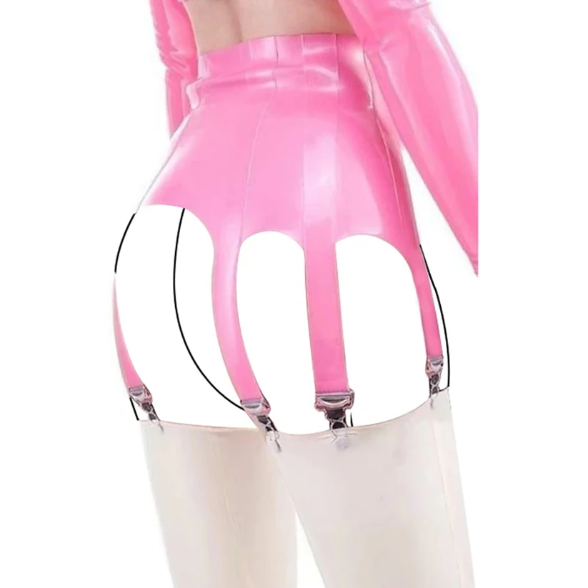 Sexy Latex Rubber Mini Skirt,  - Tie Bar Clip recension och pris
