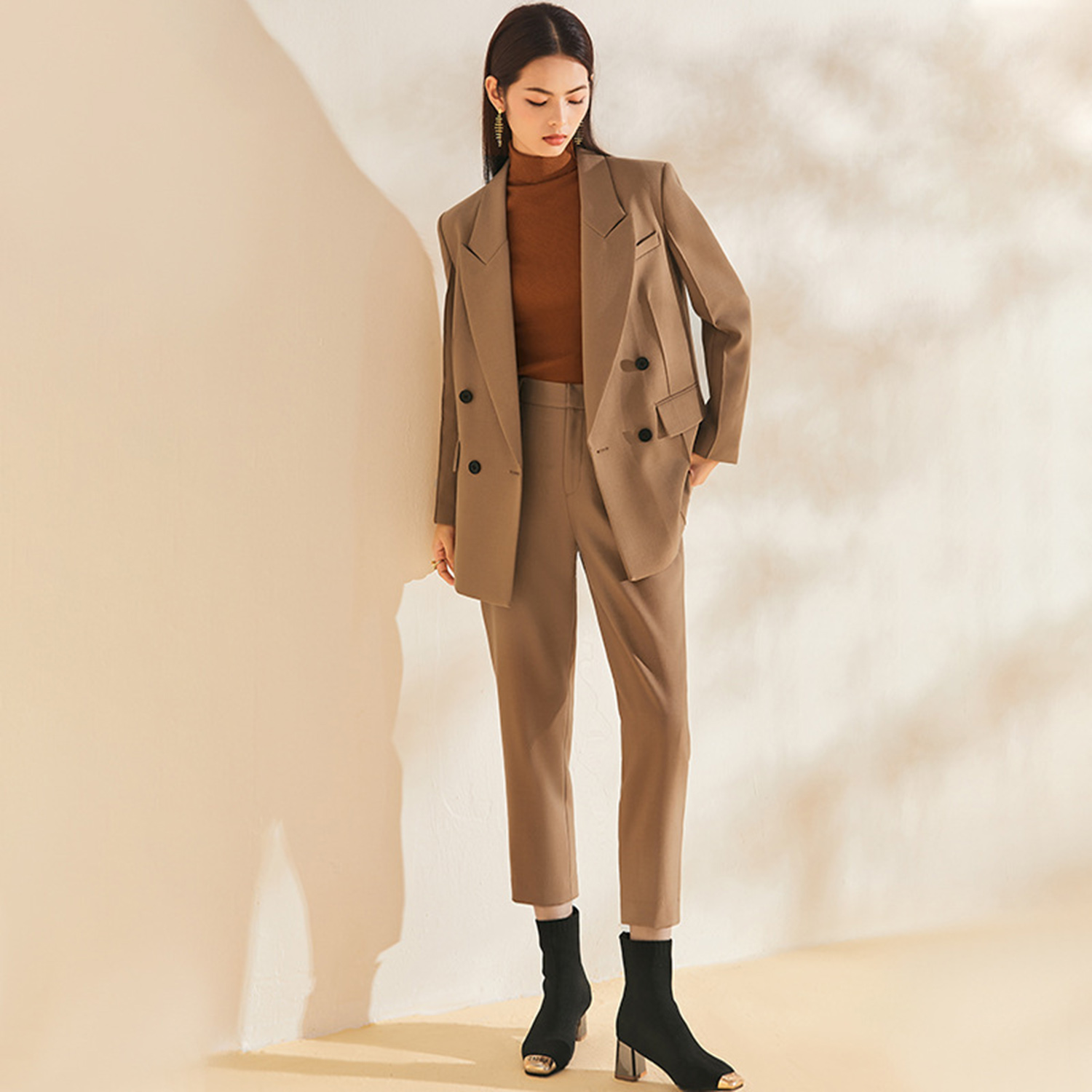 Allingentle Women's Suit Slim  - Double Breasted Blazer recension och pris