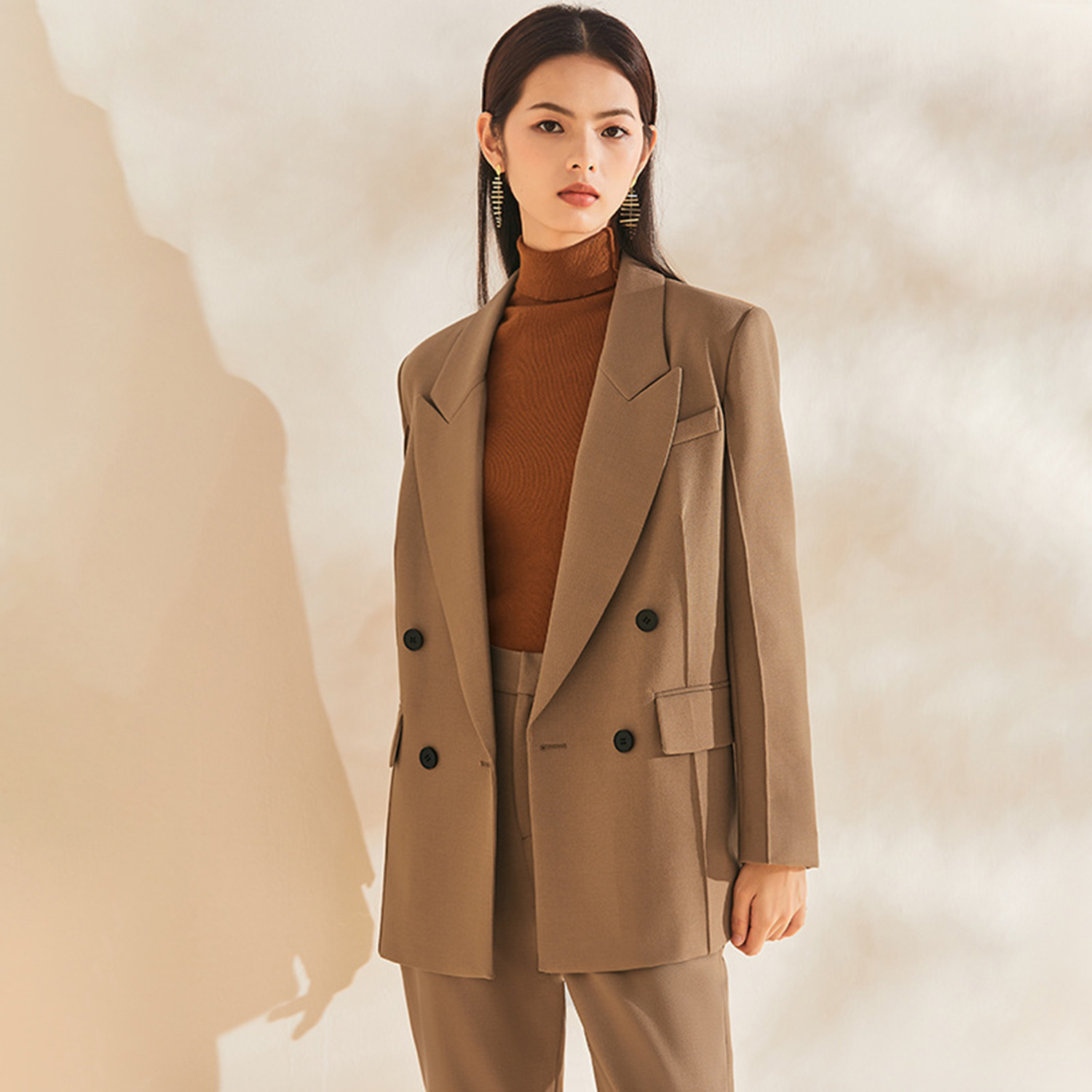 Allingentle Women's Suit Slim  - Double Breasted Blazer recension och pris