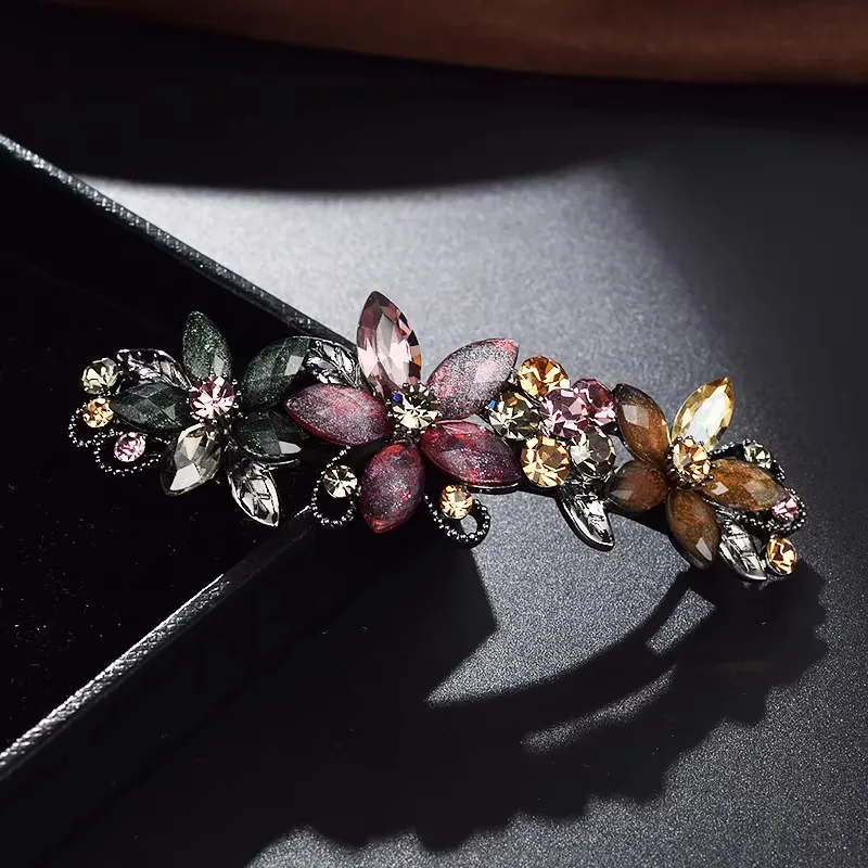 Elegant Rhinestone Glaze Flowe - Tie Bar Clip recension och pris