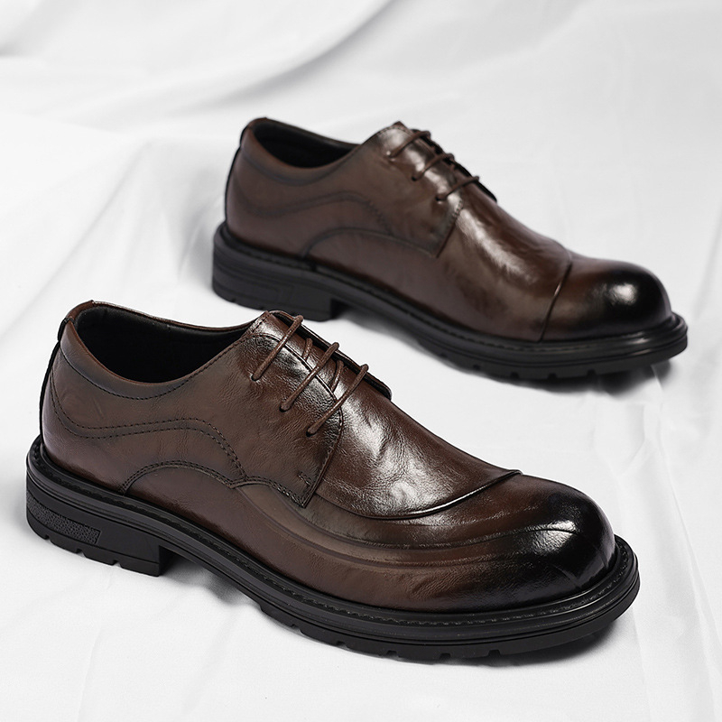 Brown Burnished Genuine Leathe - Men'S Formal Wear recension och pris