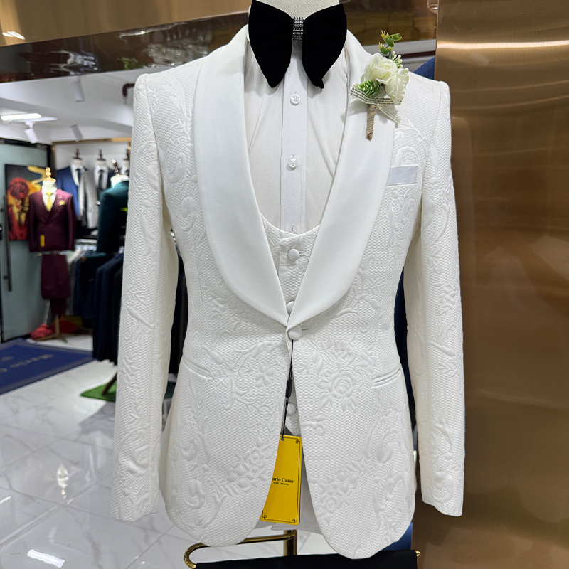 Men Wedding Suit White 3 Piece - Men Formal Wear Pants recension och pris