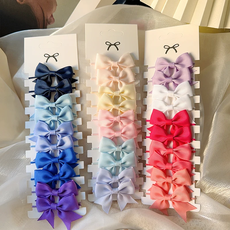 10Pcs 3 Styles Bows Elastic Ha - Tie Bar Clip recension och pris