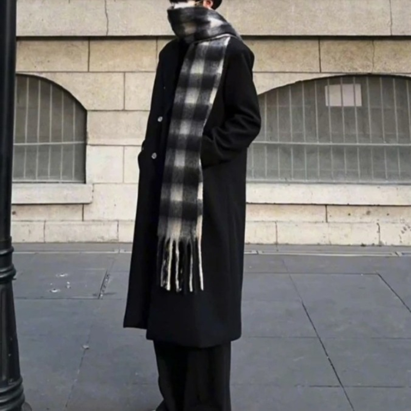 Korean Inspired Men's Wool Ove - Korean Men Formal Wear recension och pris