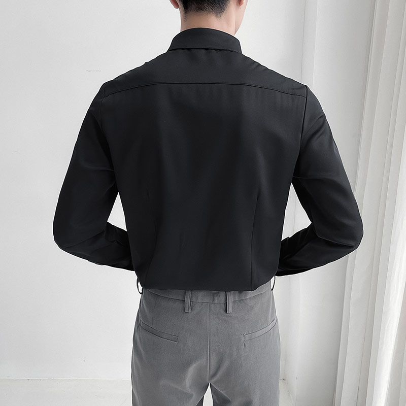 Luxury Men Wedding Party Shirt - Korean Men Formal Wear recension och pris