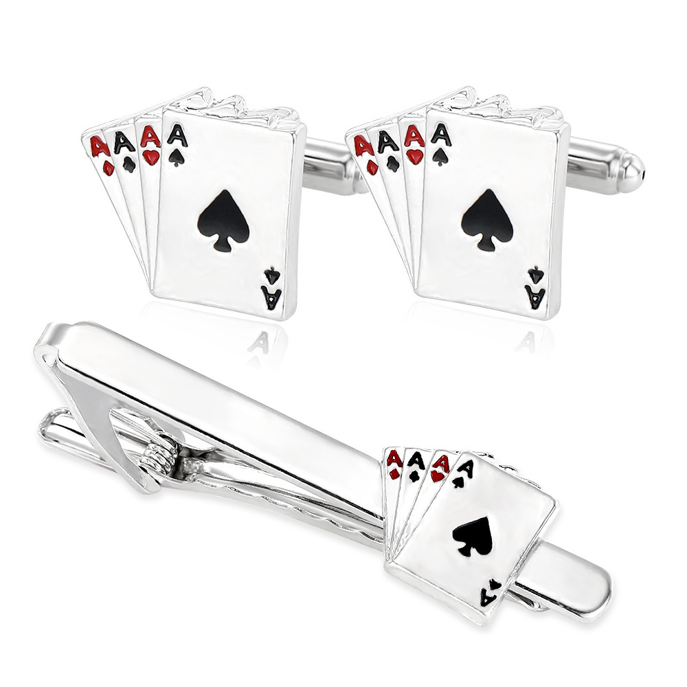 Men's Creative Poker Card Tie  - Tie Bar Clip recension och pris