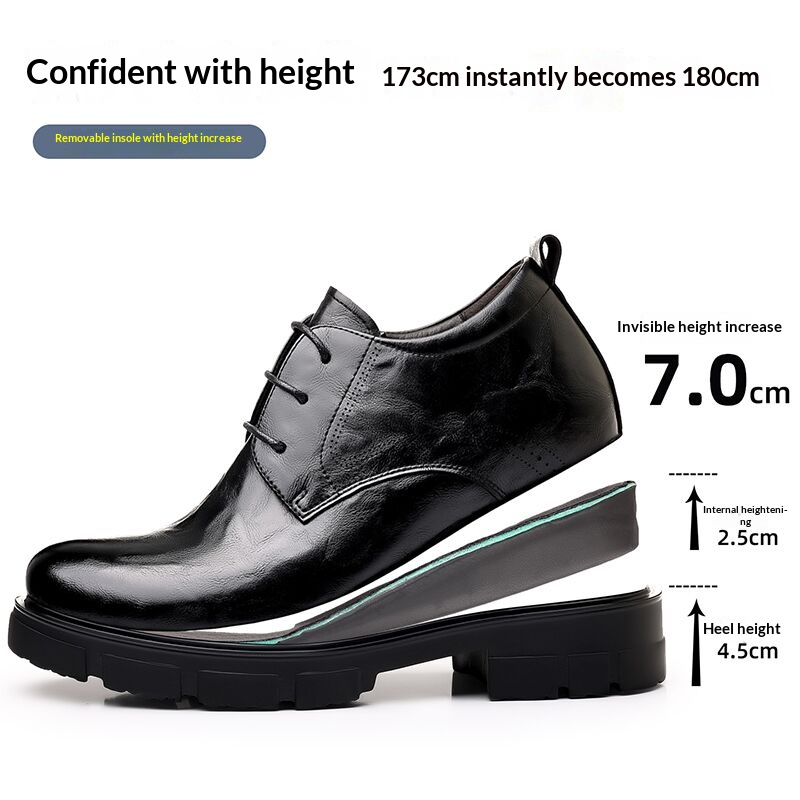 Men 7CM Elevator Business Shoe - Formal Men Daily Wear Slippers recension och pris