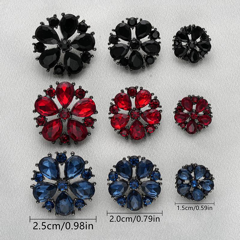 New 3Pcs 15/21/25mm Flower Rhi - Wool Suit Jacket recension och pris