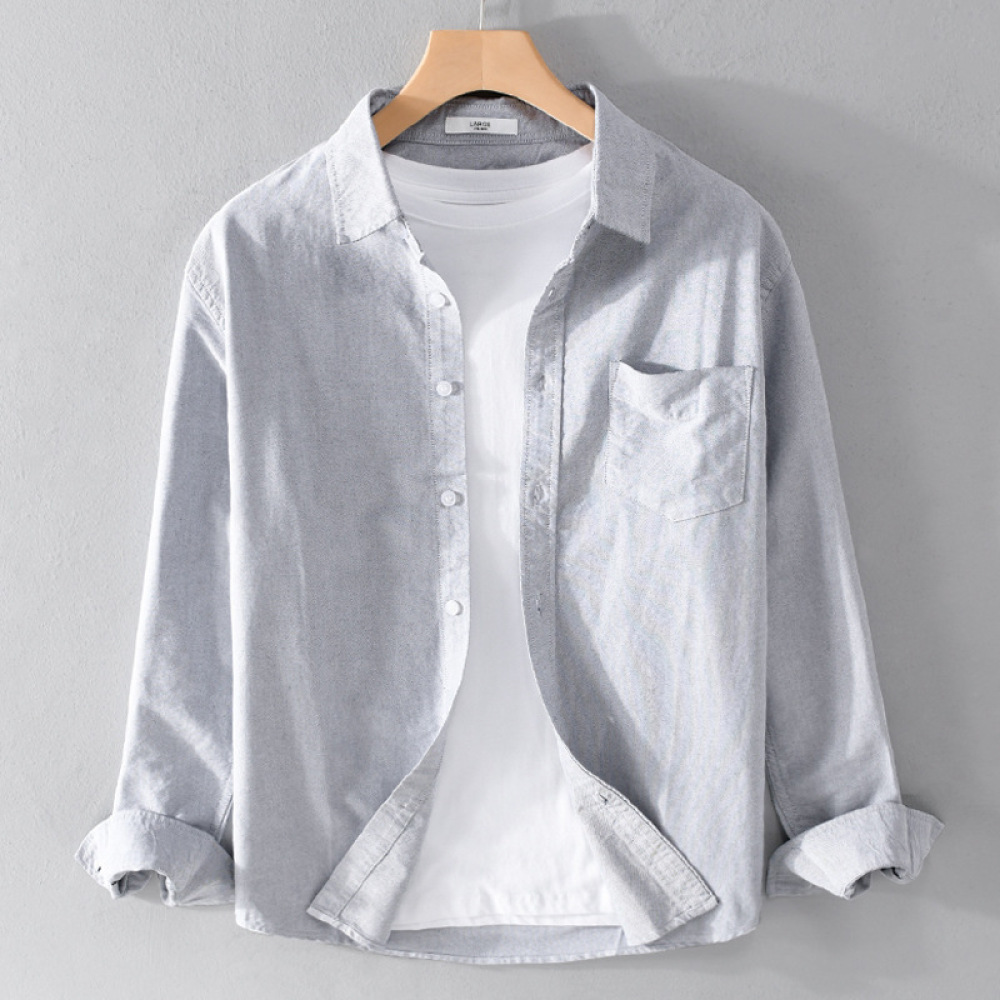 Fashion Mens Long Sleeve Shirt - Korean Men Formal Wear recension och pris