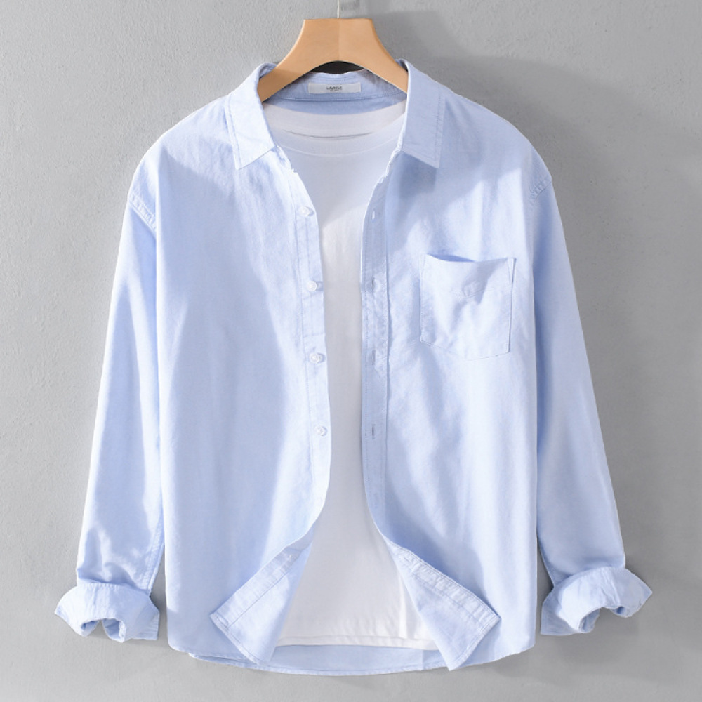 Fashion Mens Long Sleeve Shirt - Korean Men Formal Wear recension och pris