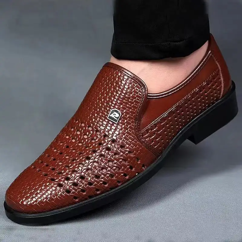 Summer New Leather Shoes Men's - Formal Men Office Wear Sandals recension och pris