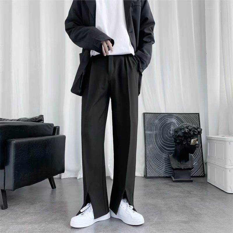 Spring/Summer Black Suit Pants - Korean Men Formal Wear recension och pris