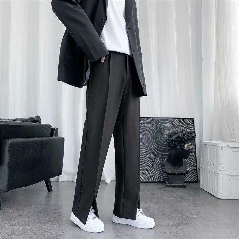 Spring/Summer Black Suit Pants - Korean Men Formal Wear recension och pris