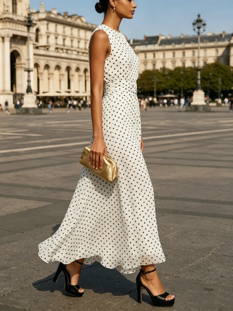 Women's Sleeveless Polka Dot M - Men'S Formal Wear For Wedding Guest recension och pris