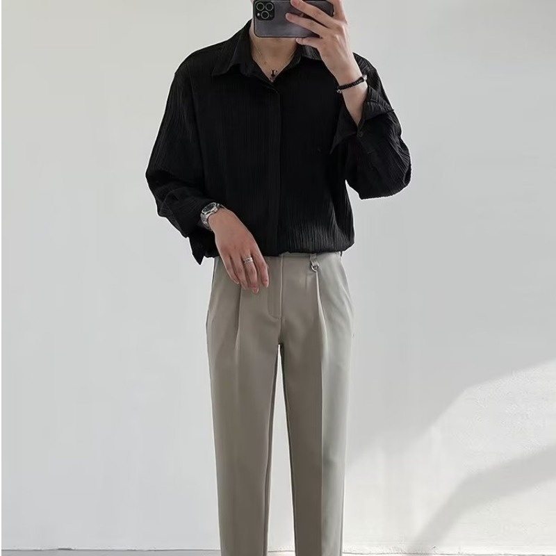 Black Apricot White Long-sleev - Korean Men Formal Wear recension och pris